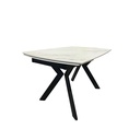 MESA COMEDOR DT-530 BLANCO - METAL NEGRO
