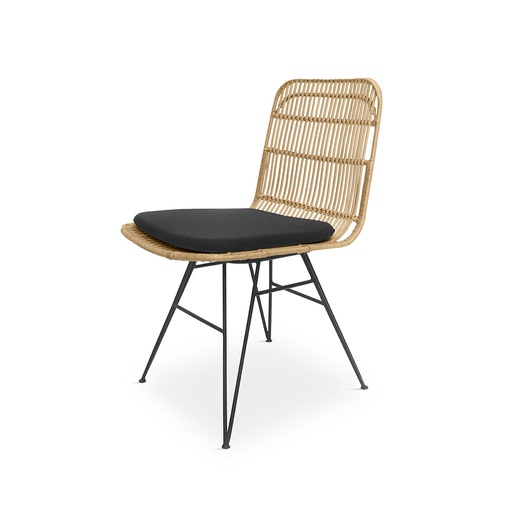 [DC-912-NEGRO] CHAIR RATTAN DC-912 (BLACK)