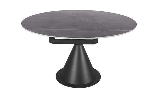 [DT-509-GRIS] DINING TABLE DT-509 (LIGHT GREY, BLACK METAL)