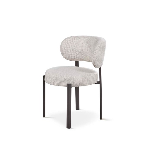 [DC-423-GRIS-NEGRO] DH CHAISE EN TISSU DC-423 (MÉTAL NOIR)