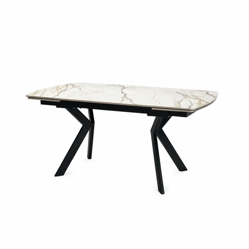 [PR/3518844] MESA COMEDOR DT-530 (BLANCO, METAL NEGRO, 140 (200) cm)