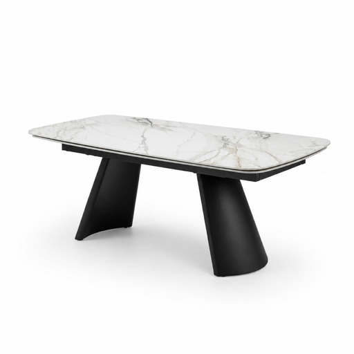 [PR/3518864] MESA COMEDOR DT-532 (BLANCO, METAL NEGRO, 160 (240) cm)