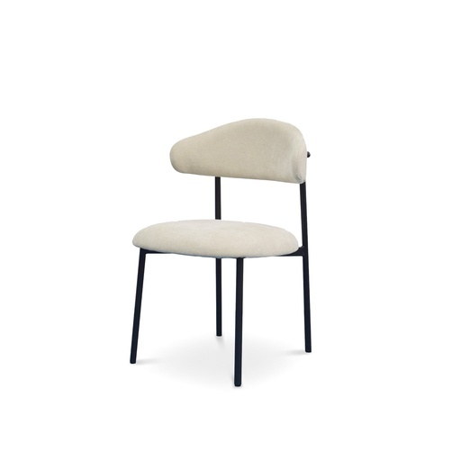 [PR/3519309] SILLA TELA DC-201 (BEIGE, MÉTAL NOIR)