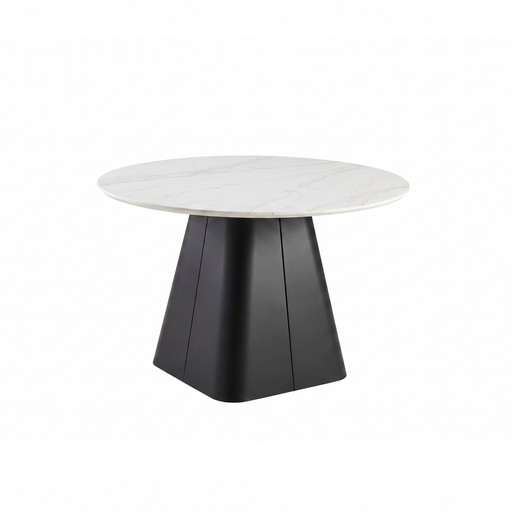 [PR/3519704] MESA COMEDOR DT-605 (BLANCO, METAL NEGRO)