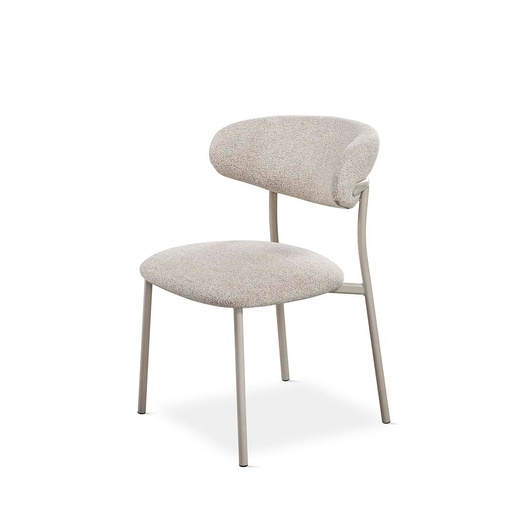 [DC-425-BEIGE] DH CHAISE EN TISSU-425 (BEIGE, METAL GRIS)